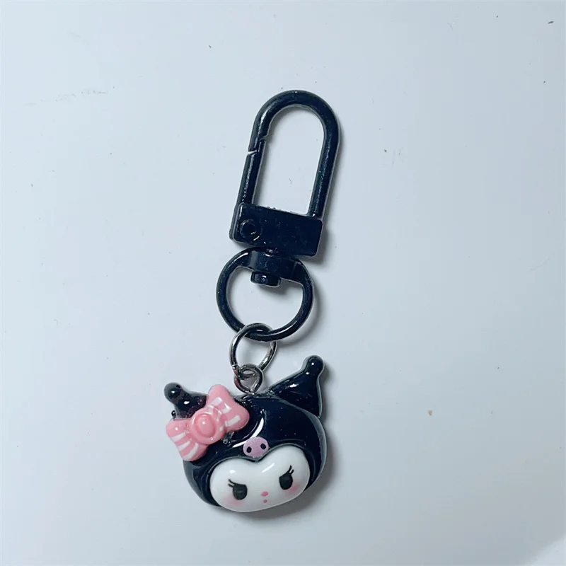 Brelok Sanrio Kuromi Kawaii dzieci zabawki wisiorek z żywicy brelok dziewczyny kreskówka Kuromi kobiety breloczki na telefon prezenty urodzinowe dla dzieci