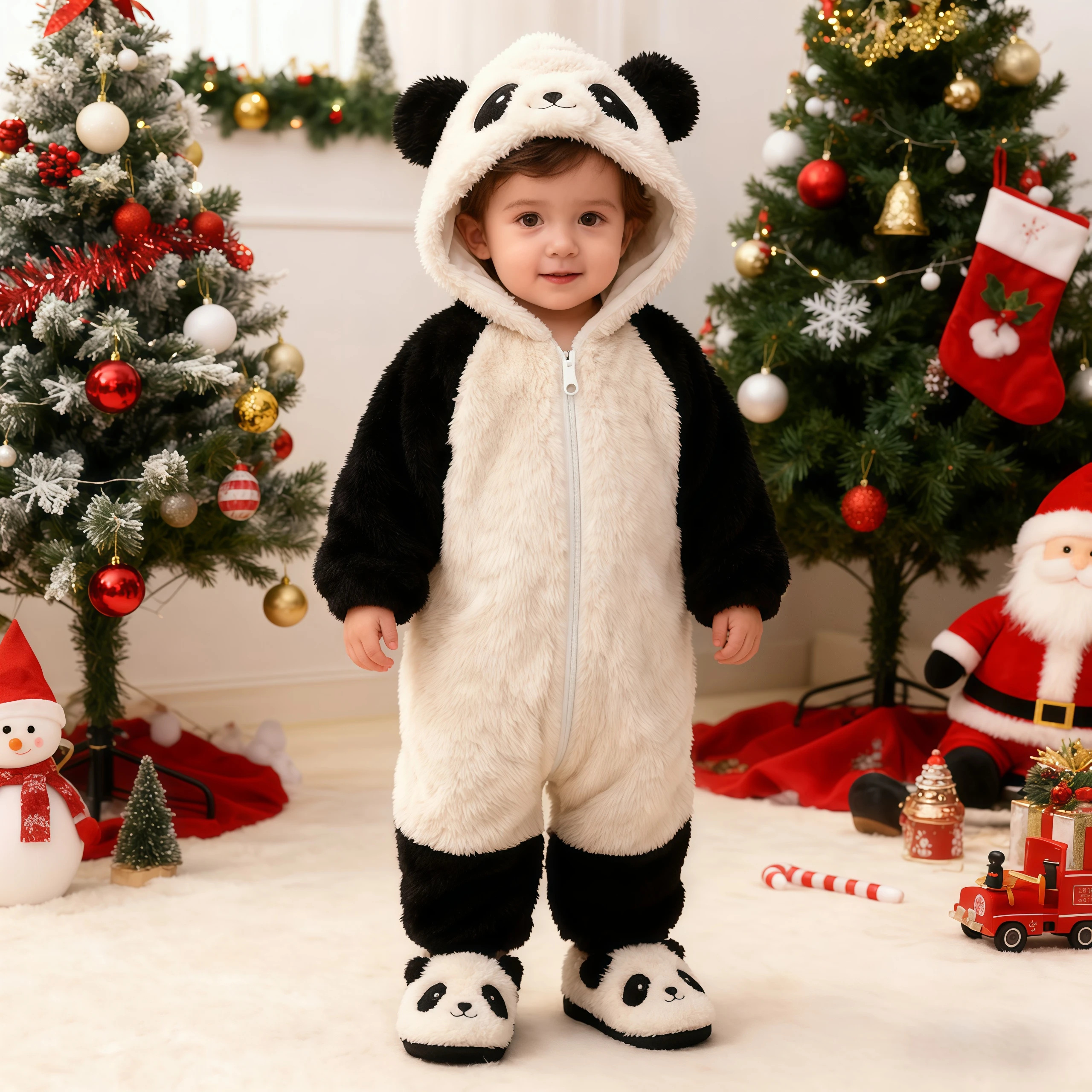 الشتاء ملابس الطفل لطيف الكرتون الدب الطفل السروال القصير منامة الرضع صبي الفتيات الحيوان زي سستة بذلة 0-24 أشهر #1