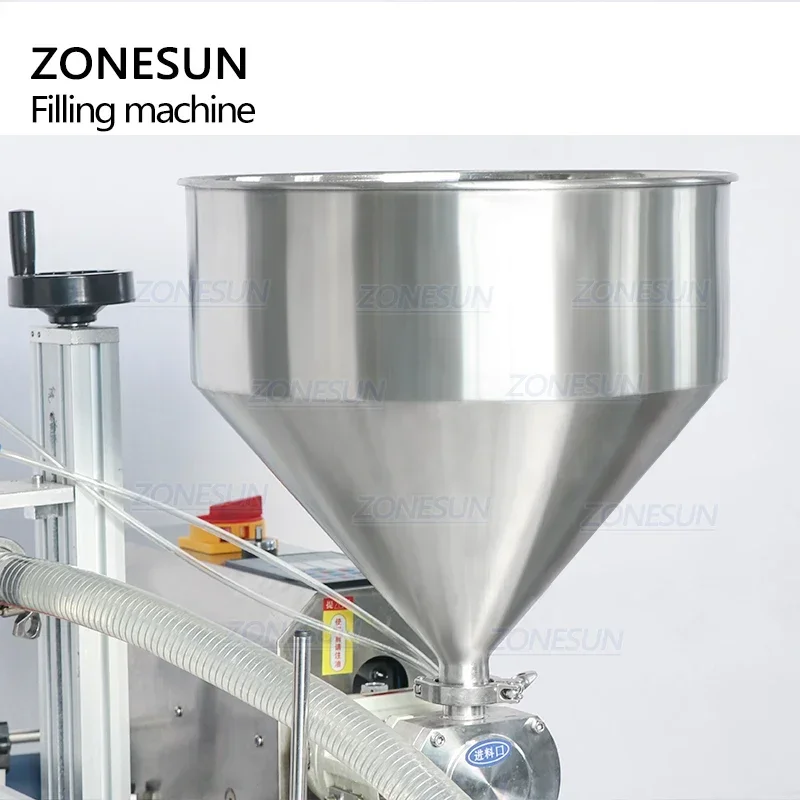 

ZONESUN ZS-DTGT900 Semi Automatic Jam Sauce Cream Paste Food Rotor Pump PasteFilling Machine