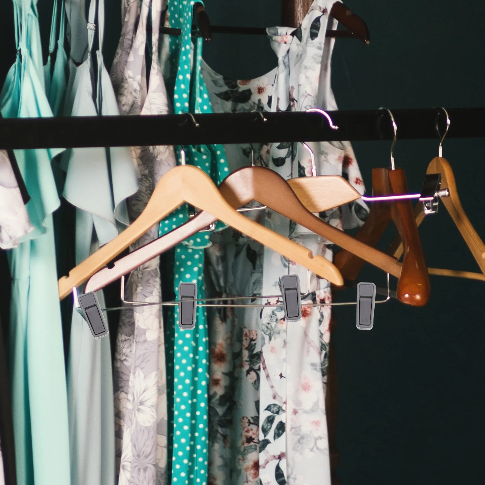 

20Pcs Windproof Clothes Hanger Clips Sturdy ABS Pom Material Laundry Clips for Skirts Shirts Shorts Clip Hangers for Skirts