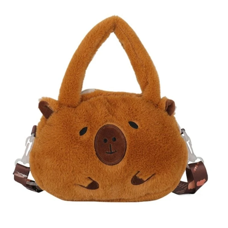 

Delicate Embroidery Plush Handbag Shoulder Bag Crossbody Purse for Women Girls