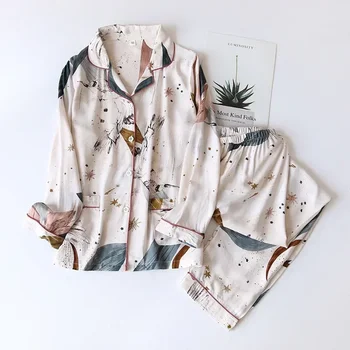 Spring / Summer New 100% Viscose Long-sleeved Trousers Ladies Pajamas Suit 3XL Plus Size…