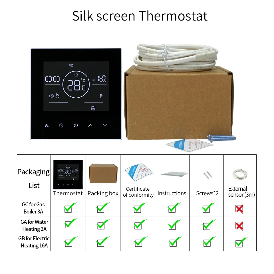 Imagem -06 - Wifi Termostato de Aquecimento Inteligente Display Lcd Controle de Voz Alexa Tuya Alice Elétrica Piso Aquático Yj509-b Tela de Seda