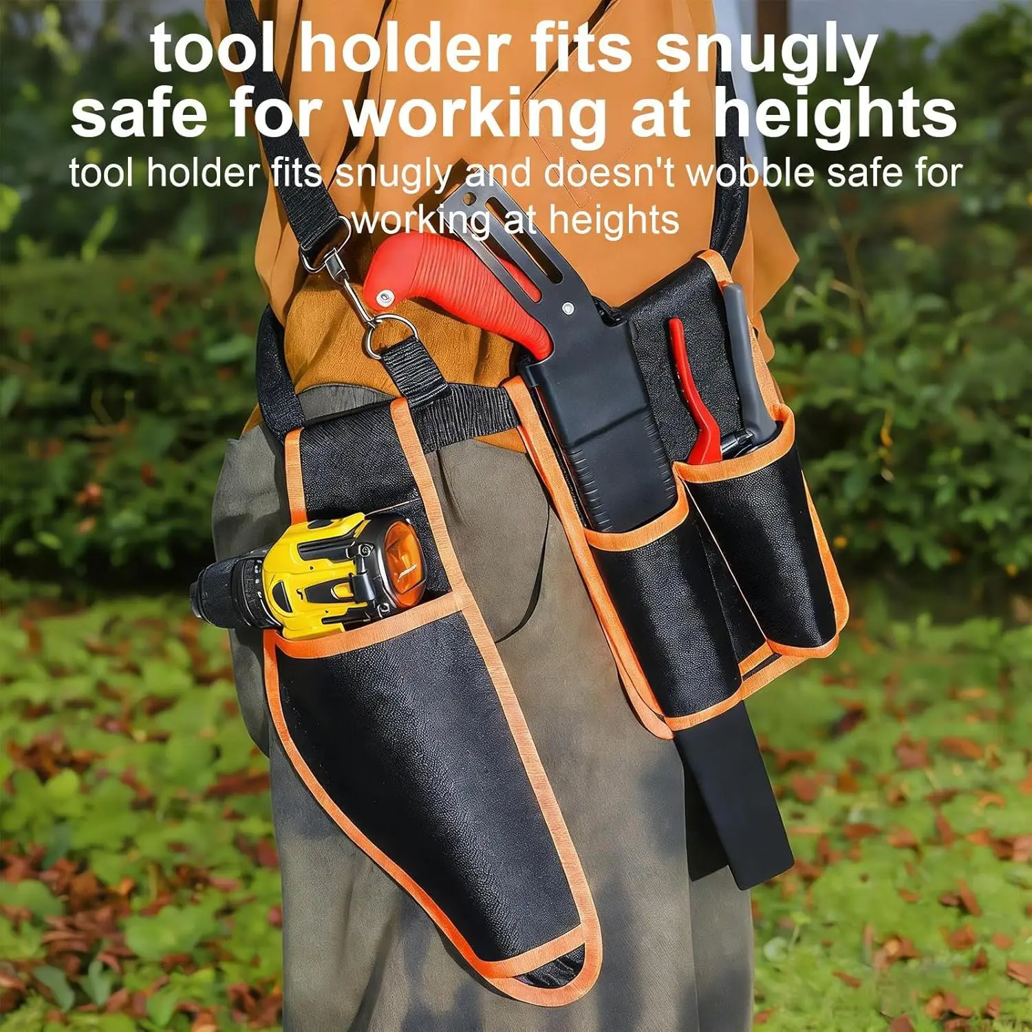 Garden Electric Pruning Shear Waist Tool Bag with Battery Storage Box with Belt Portable Outdoor Shear Scissor Storage Tools Bag