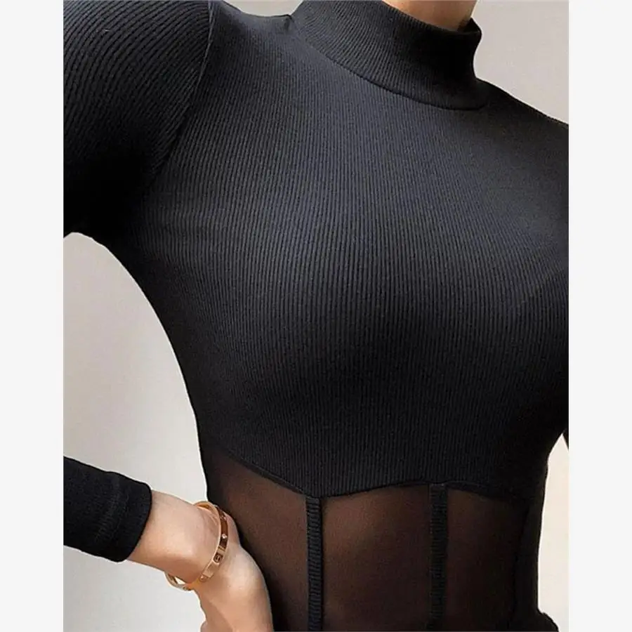 Body une pièce en fibre de soie pour femmes, Long, Sexy, taille basse, pantalon ort, vêtements pour dames, été 202