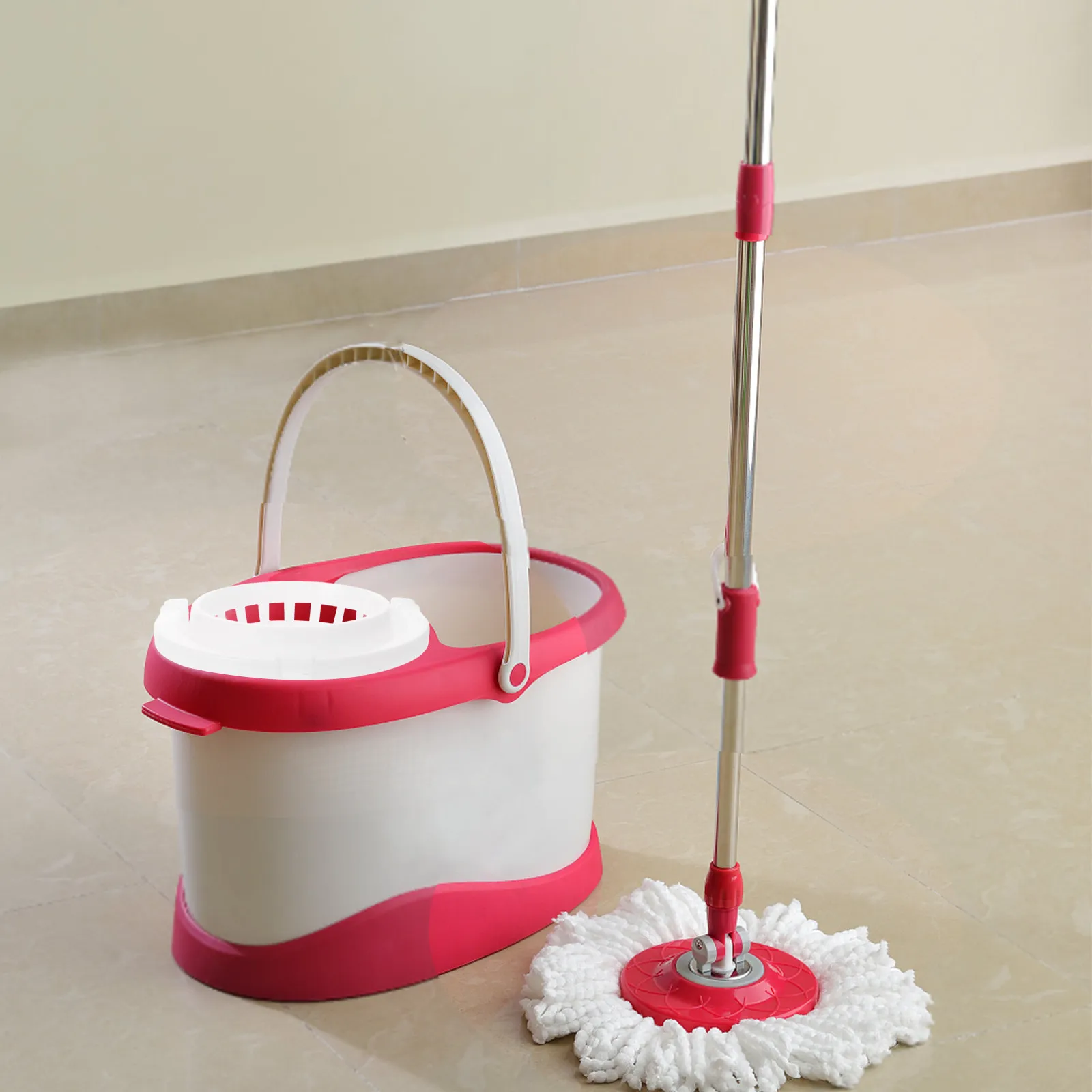 Thickened Mop Bucket Basket for Superior Dehydration Quick-Dry Cleaning Performance Space-Saving Drain Design Mop Bucket
