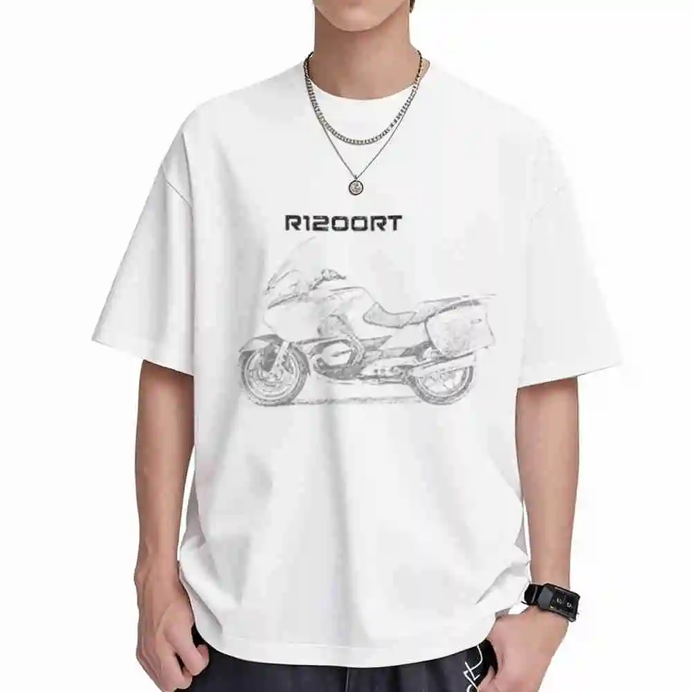 R1200 RT Motorcycle Adventure Short Sleeve Tee 100% Cotton T-Shirt