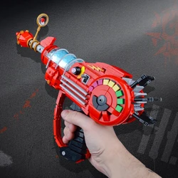 MOC Red Call of Duty Ray Gun Model Bricks DIY Game Weapon Ray-guns Building Blocks Kit Props Toys For Birthday Gifts