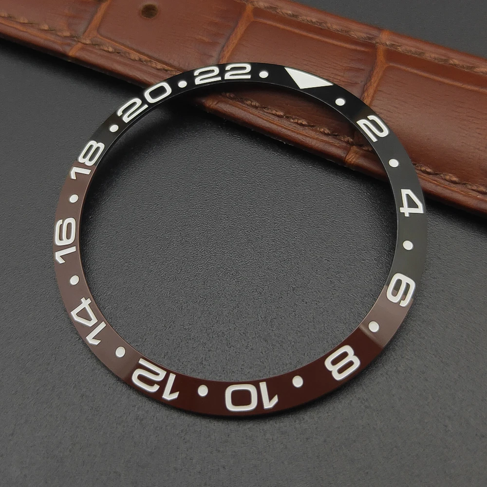 37mm ceramic bezel insert for men's watches, spare parts, bezel components, automatic watch replacement piece. image 5