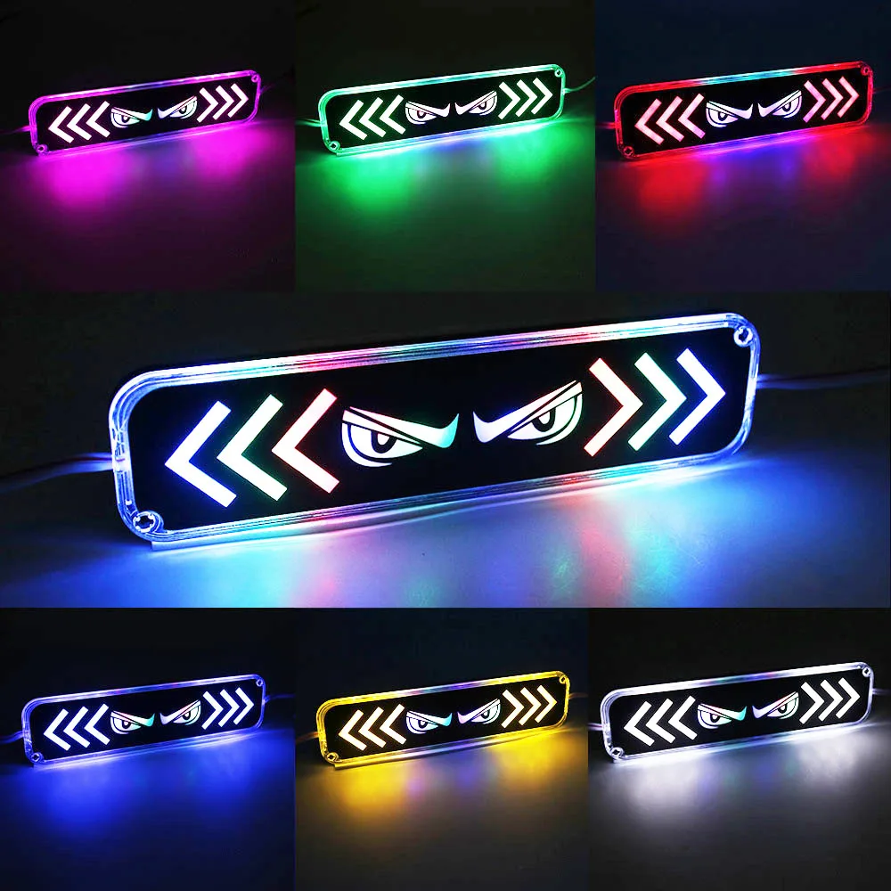 1pcs Led Evil Eye Module Demon Eye Strobe Warning Light Car Flashing  RGB white blue with indicator light