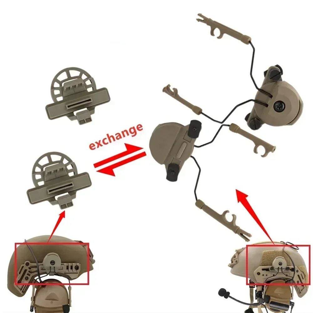 Taktische Kopfhörer Schiene Wendy 3,0/2,0/1,0 EXFIL LTP Headset Ständer Adapter Für Pelto COMTA I II III Taktische schießen Kopfhörer