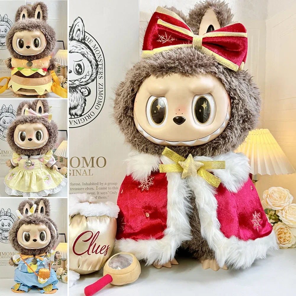 58cm Labubu Zimomo Doll Hoodie Outfit with Trendy Accessories Clothes Set