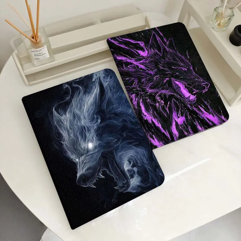 

Wolf Cool Dark Line Pattern Gift For iPad 7 8gen 9gen 10th 11th Pro 11 13 2 12.9 10.9 10.2 9.7 2025 2024 2021 Tablet Case