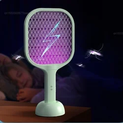 2 In 1Electric Mosquito Swatter Racket TYPE-C Rechargeable Mosquito Killer Lamp Fly Swatter Lithium Battery Vertical type