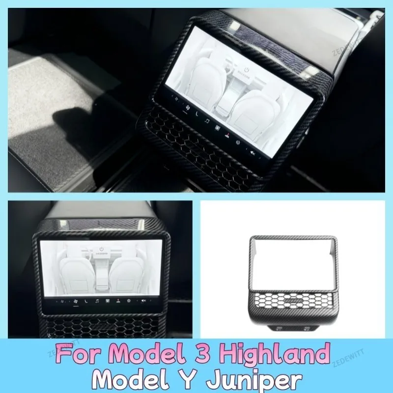 Premium Rear Screen Air Outlet Protector Non Destructive Install Car Fit Accessory For Tesla Model Y Juniper 2025 Interior Trim
