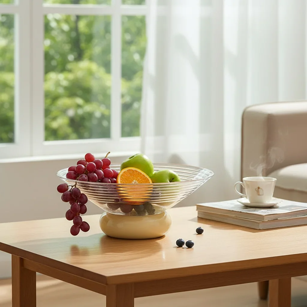 Food Grade Fruit Tray Snack Dish for Living Room Modern Design Easy to Clean