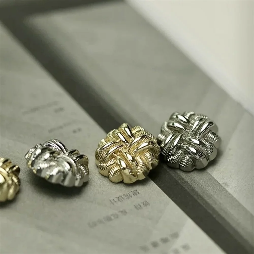 Fashionable Fried Dough Metal Button Overcoat, Fried Dough, Twists Ball, Wool Overcoat, Clothing Decoration, 10 PCs, 18mm, 23mm