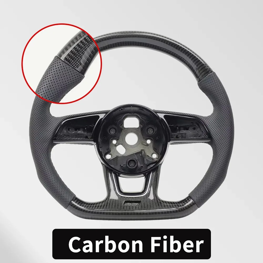 Geeignet für Audi A4 B9 Lenkradunterteil aus Carbonfaser-Leder, Audi A3A4A5 Lenkrad komplett aus Carbonfaser – Detail 3