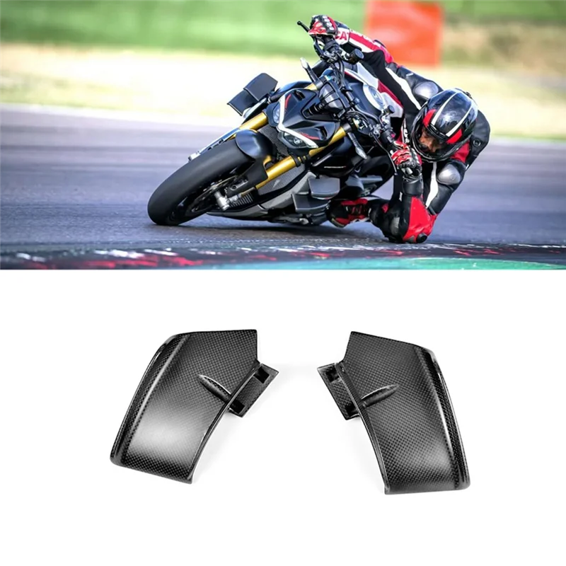 

Real Carbon Fiber Winglet Spoiler Wind For Ducati Streetfighter V4 V4S 2018-2022 Flow Fixing Wing Front Fairing