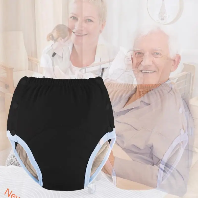 Adult Cloth Diaper Pant Reusable Washable Incontinence Underwear High Absorbency