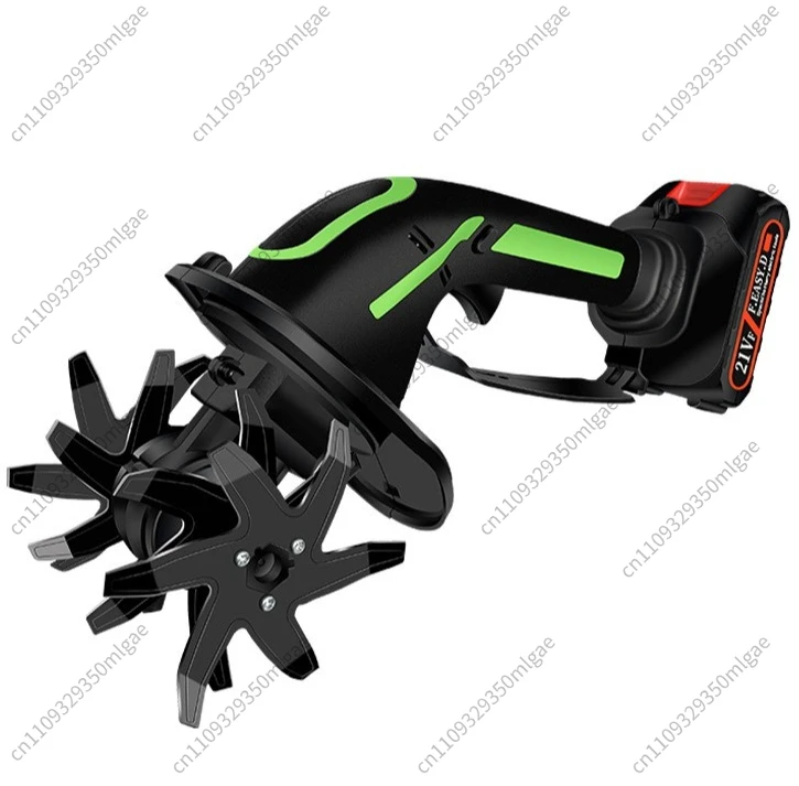 Mini Tiller  Electric Soil Loosener Handheld Rotary Cultivator Household Garden Digging Machine for Planting Flowers Vegetables