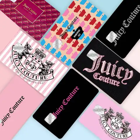 Fashion J-Juicy Cool C- Couture Anime Front Cover Film Sticker Skin For Credit Debit Card Small Large Chip