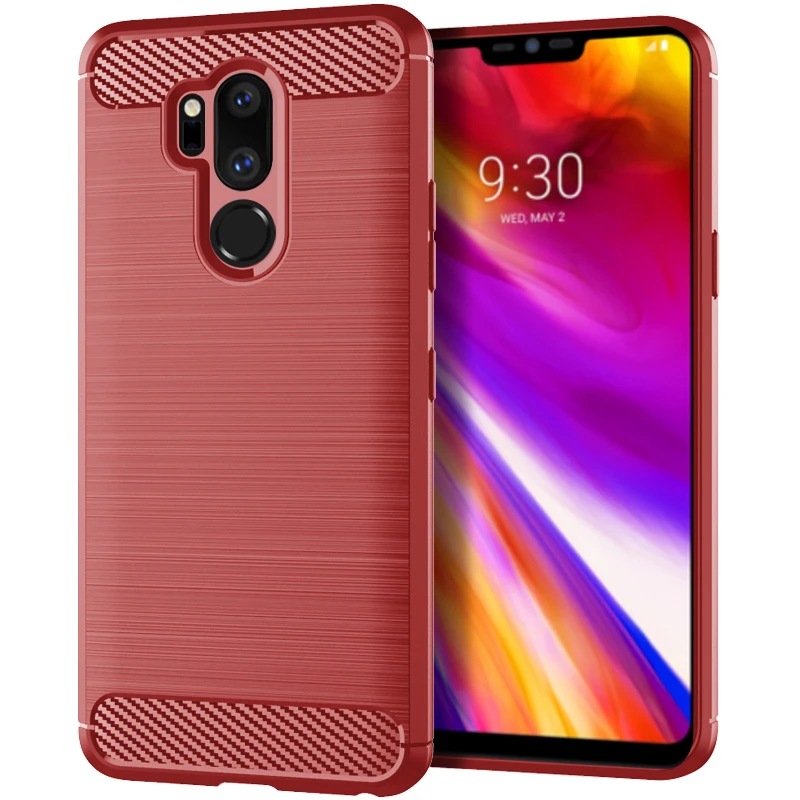 Shockproof Silicone Case for LG G7 Thinq G7 One Carbon Fiber Cases for lg g7+ thinq LG X5 Q9 One Brushed Texture Phone Cover