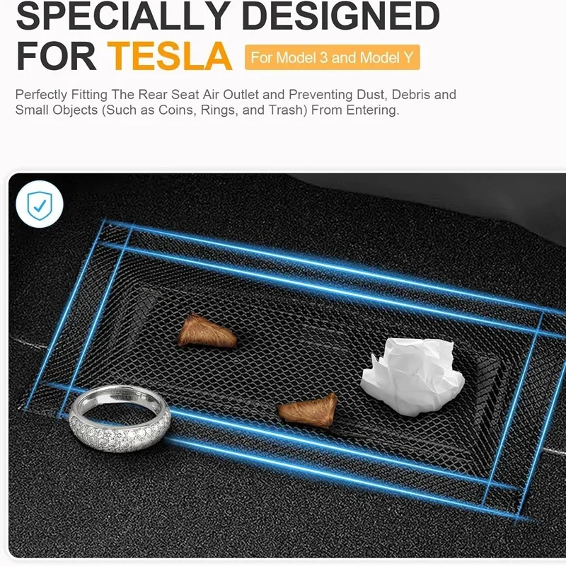 غطاء منفذ الهواء لطراز تسلا 3 Y تحت المقعد مضاد لحجب الغبار شبكة حماية تصفيف السيارة ملحقات التعديل الداخلي