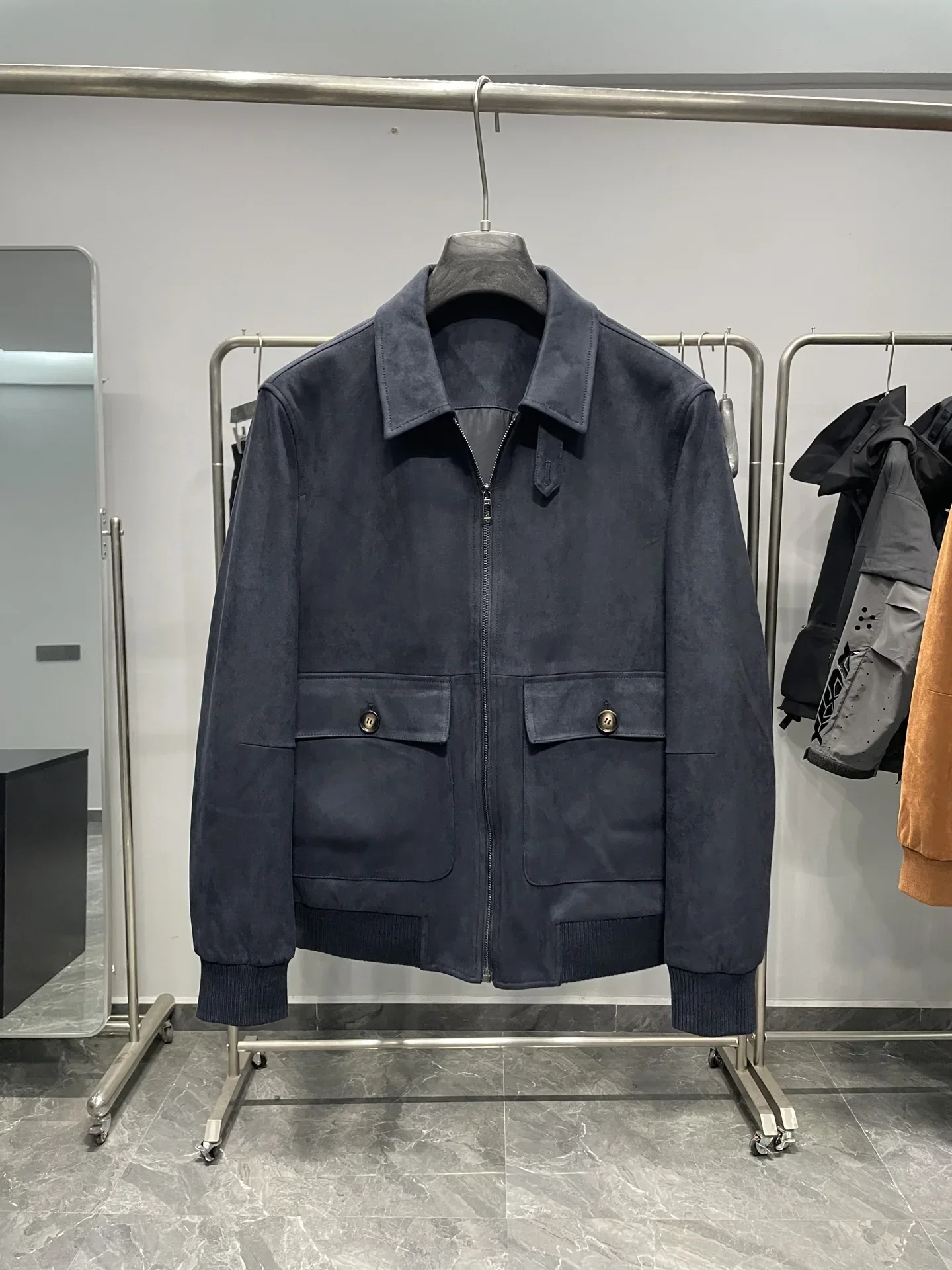 

LP Итальянская замшевая деловая повседневная куртка с лацканами 25aw