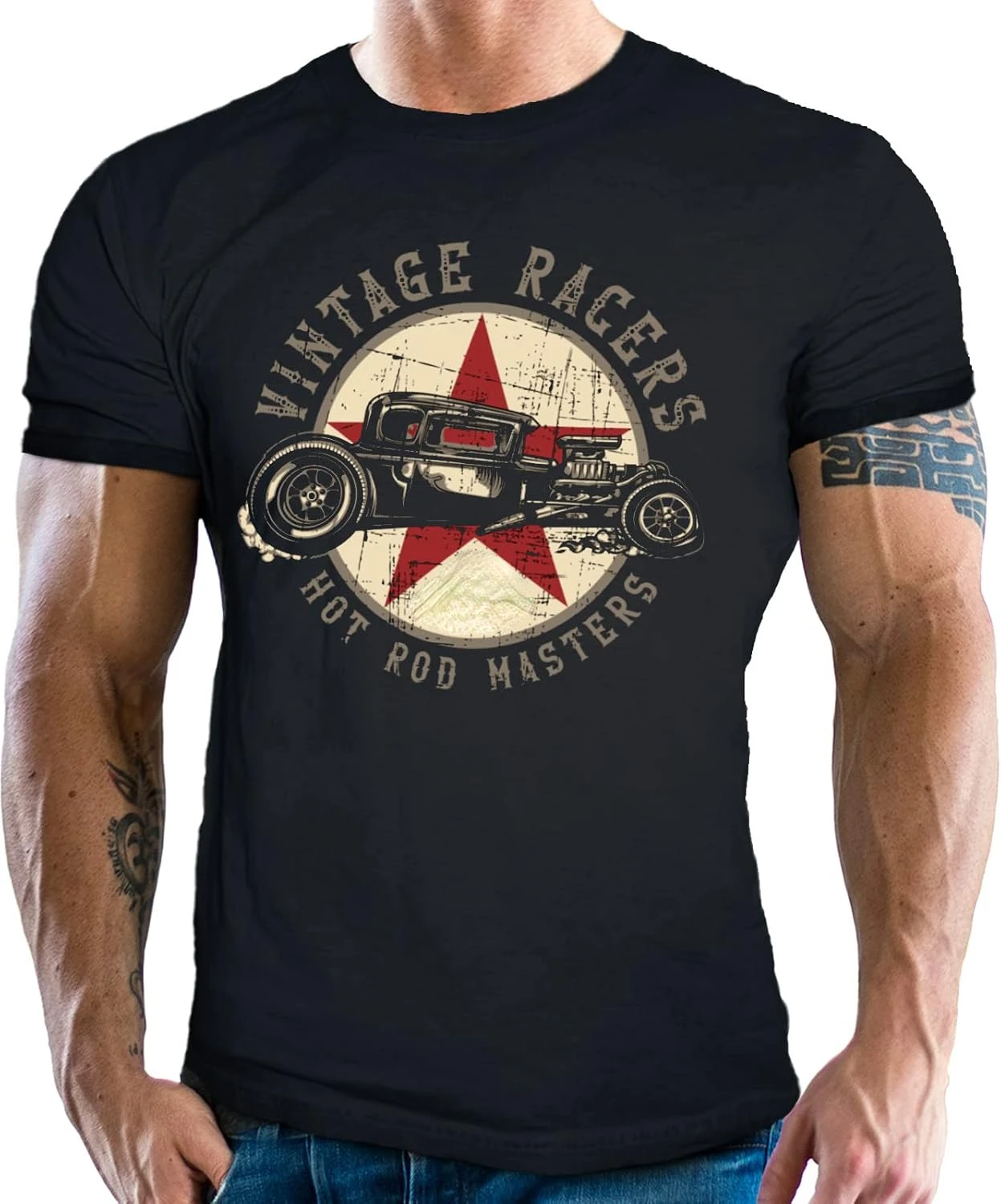 Vintage Racers Hot Rod Masters T-Shirt 100% Cotton O-Neck Short Sleeve Summer Casual Mens T-shirt Size S-3XL