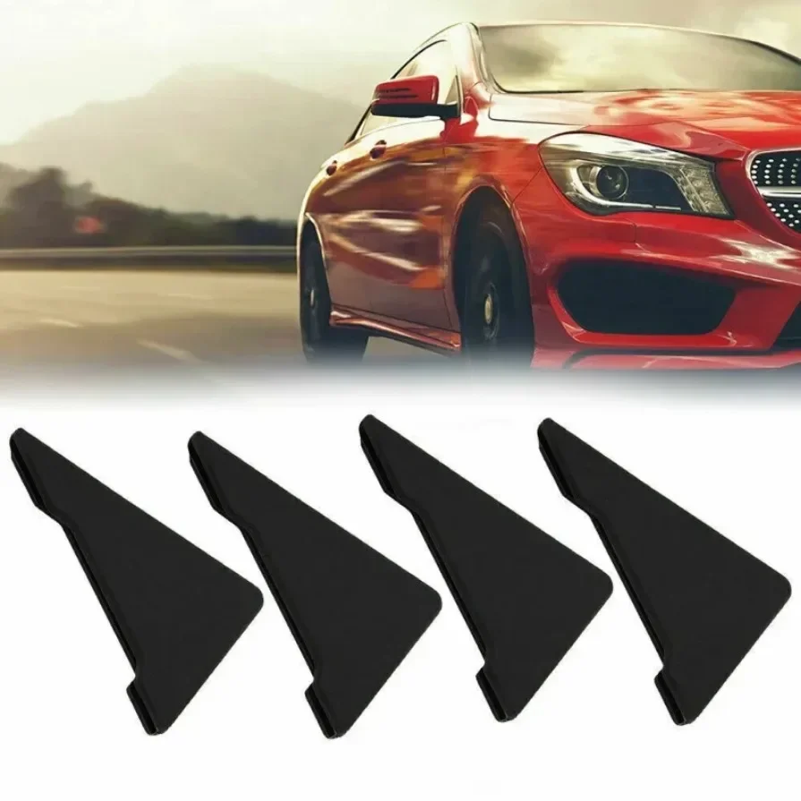 4pc Black Car Rear Door 90° Angle Corner Cover Anti-Scratch Crash Protection Trim