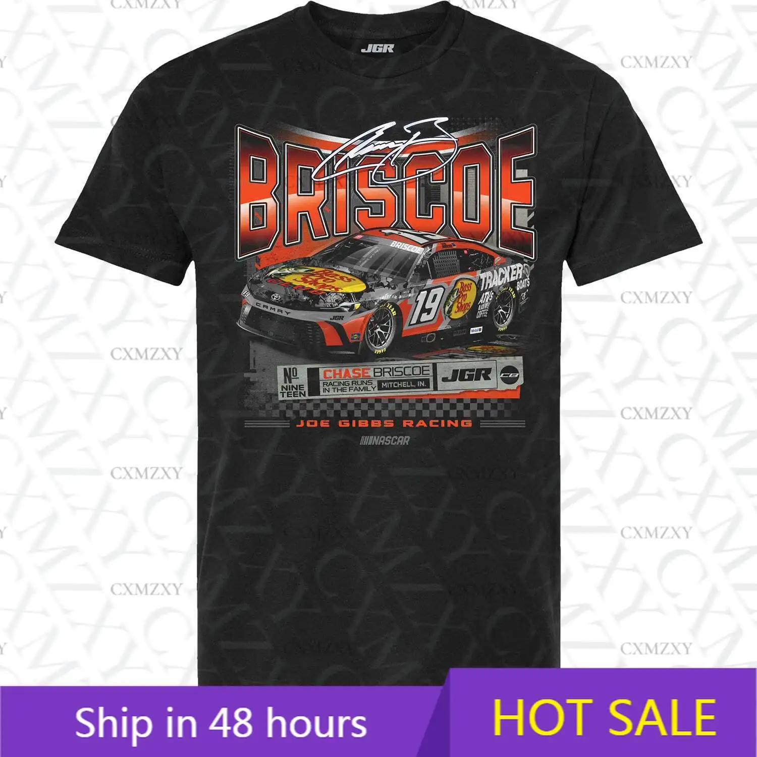 

Chase Briscoe 2025 Bass Pro Shops Downforce T-Shirt Black