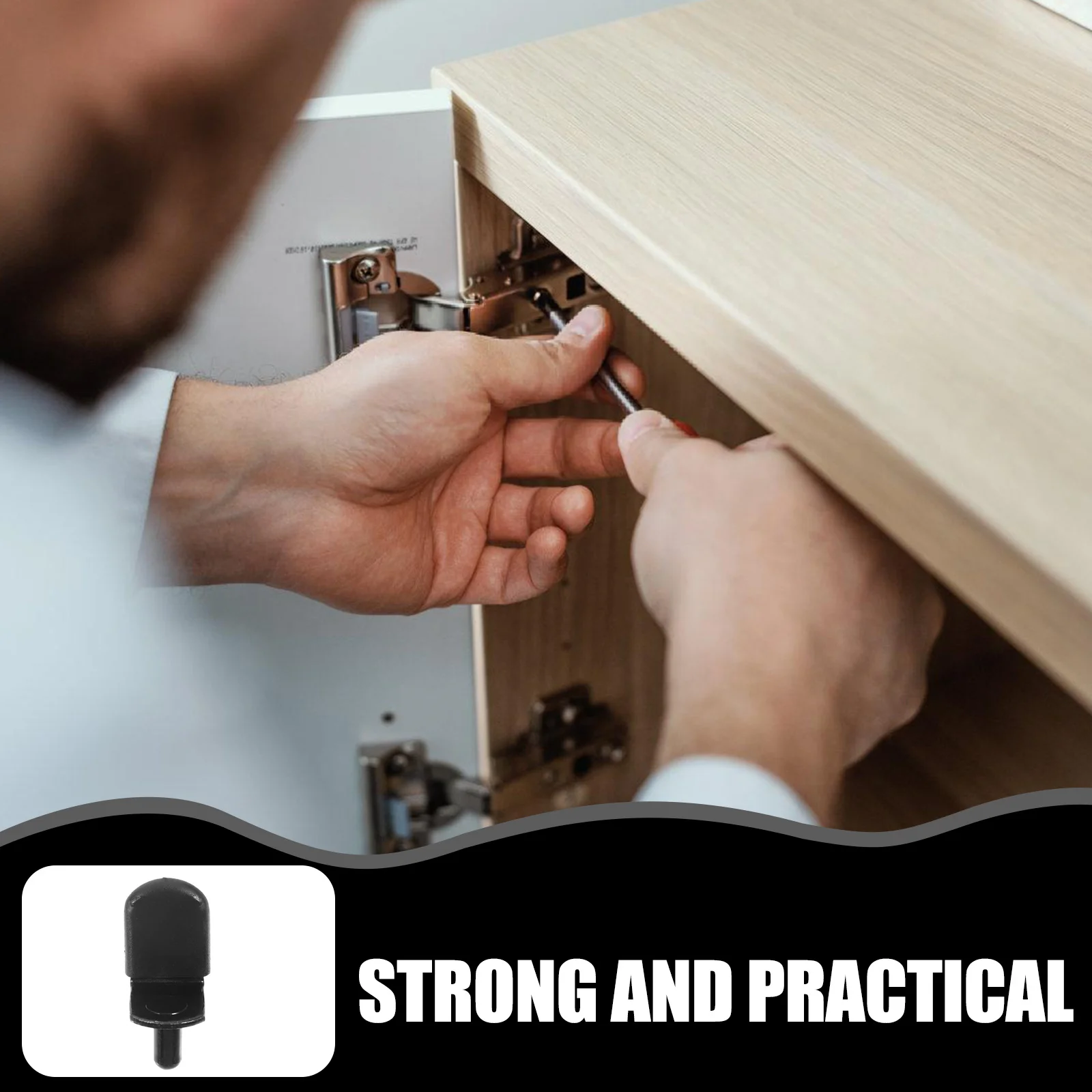 

50pcs L-Shaped Shelf Pegs 5Mm Nail Head Metal Cabinet Shelf Supports Rubber Sleeve Holder For Wood Shelving Cold Rolled Steel