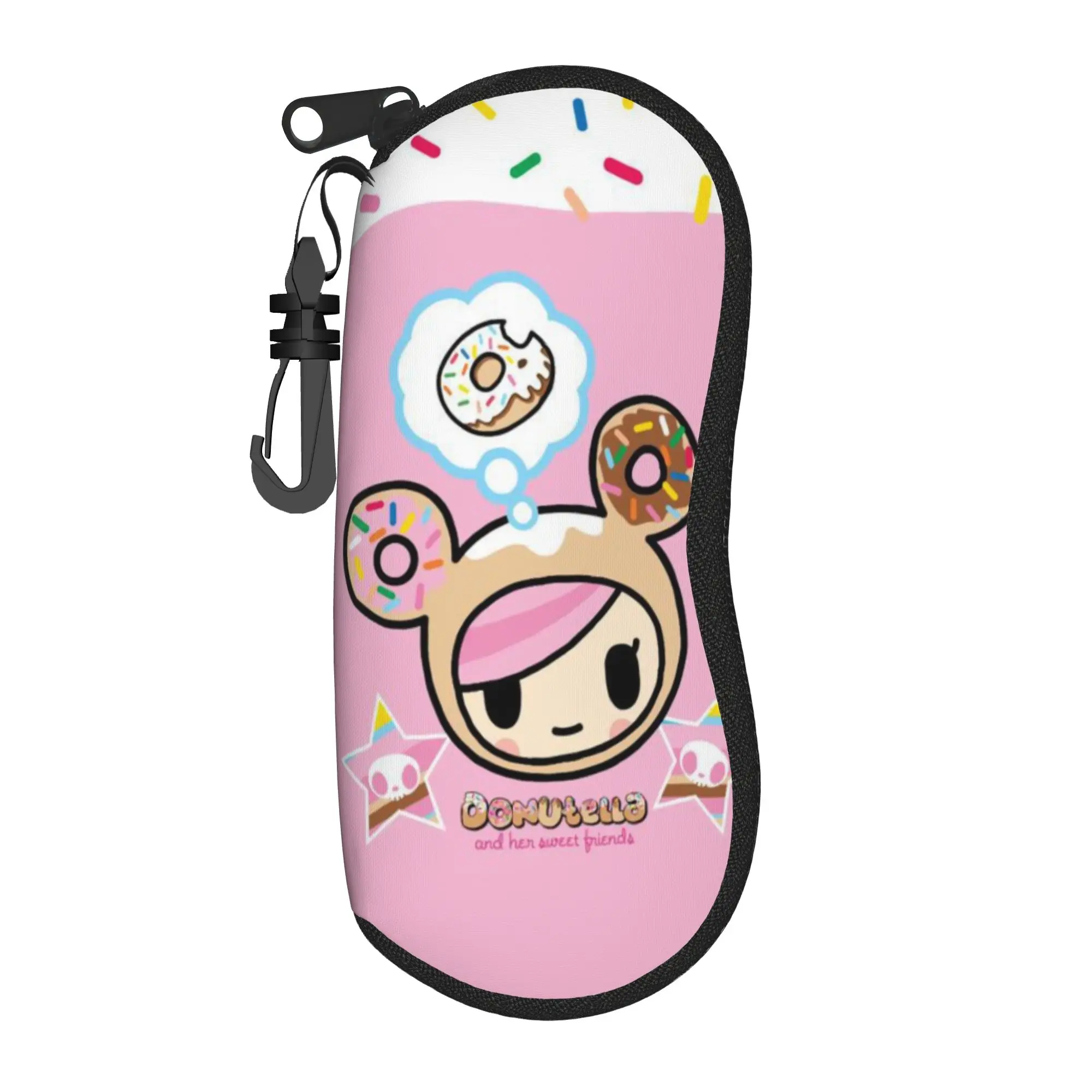 Donutella Sandy Unicorno  Glasses Case Gift For Fans  Zipper  Eyeglasses Storage Box Cute Eye Contacts Case