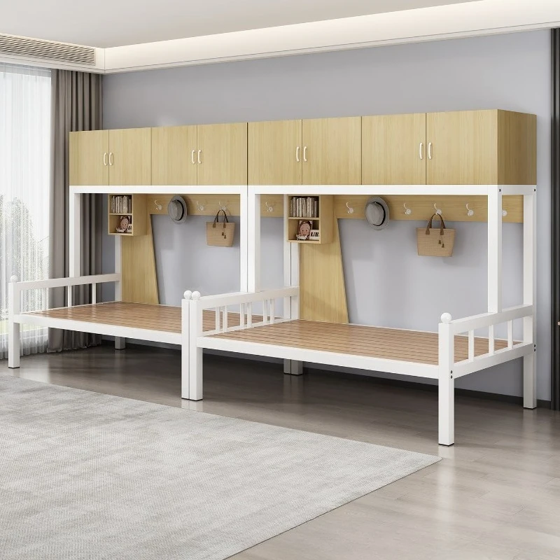 Apartment bed Double storage Staff dormitory bed Adult upper cabinet lower bed