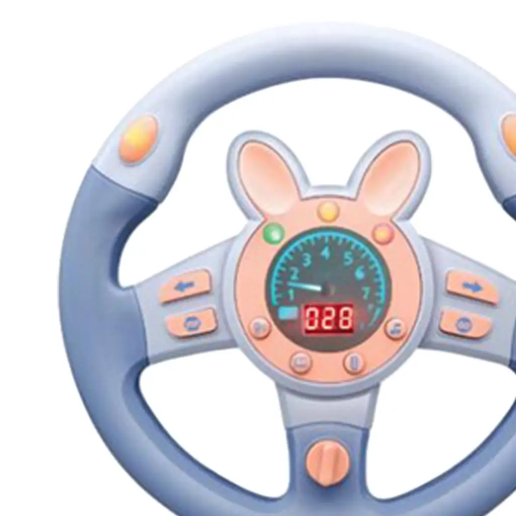 Electric Simulation Steering Wheel Toy With Light And Sound Educational Children Car Toy Vocal Toy Gift