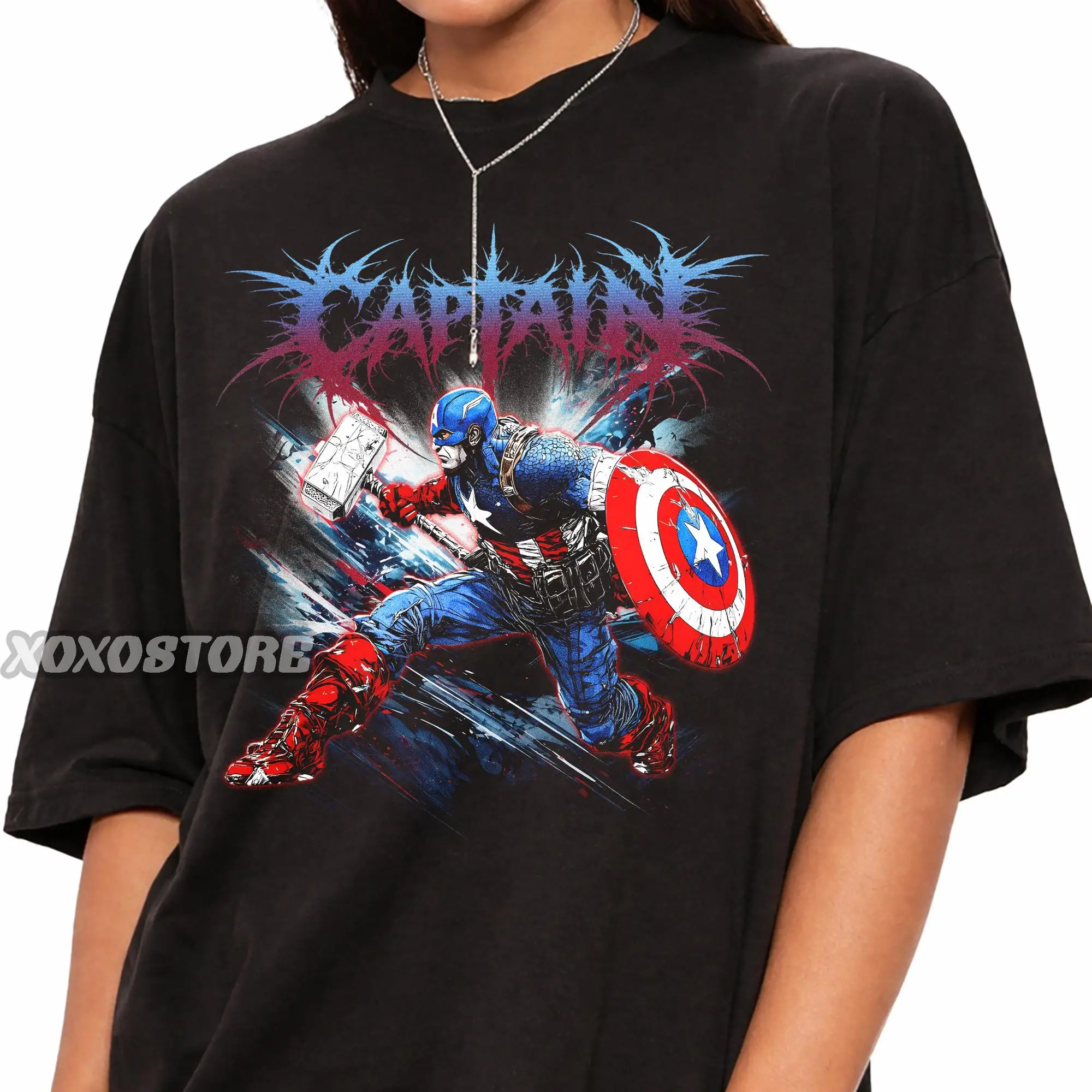 2026 Avengers Style Men's and Women's Summer Pure Cotton T-shirt Fan Style Comfortable, Breathable, High-quality Ins Y2k