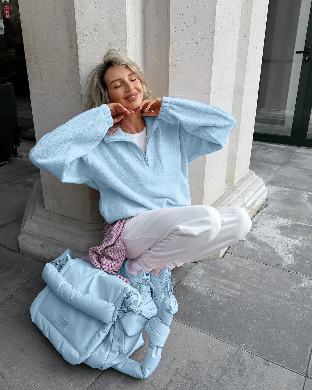 Loose Fit Pullover Hoodie Mid Length Commuter with Regular Sleeve Long Sleeve Notched Collar Elegant Colorblock Women Sweatshirt