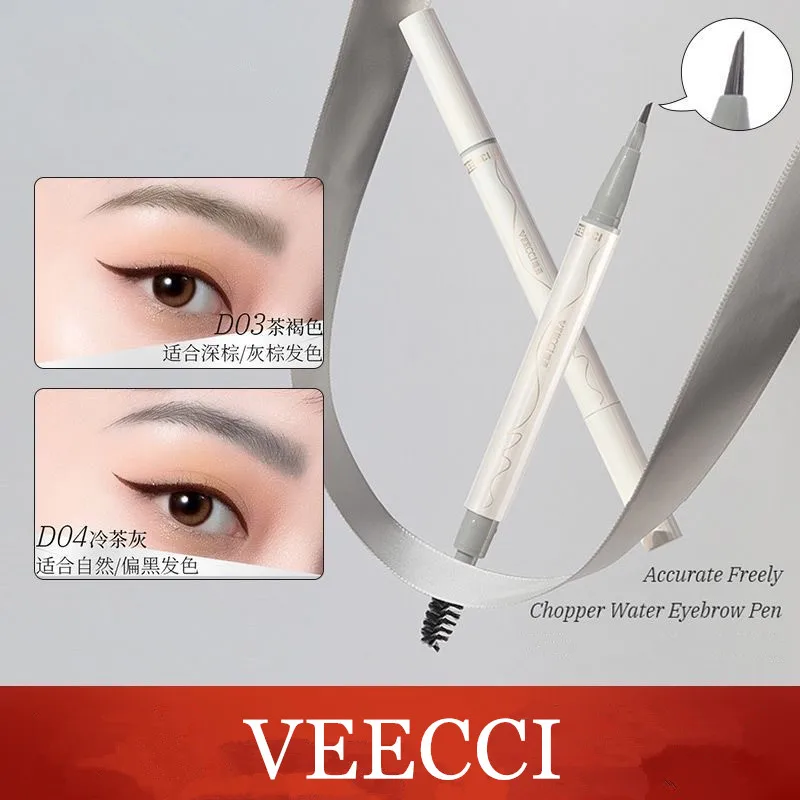 VEECCI Liquid Eyebrow Pencil Eyeliner Natural  Wild Brows Definer Enhancers Pen Waterproof Long Lasting