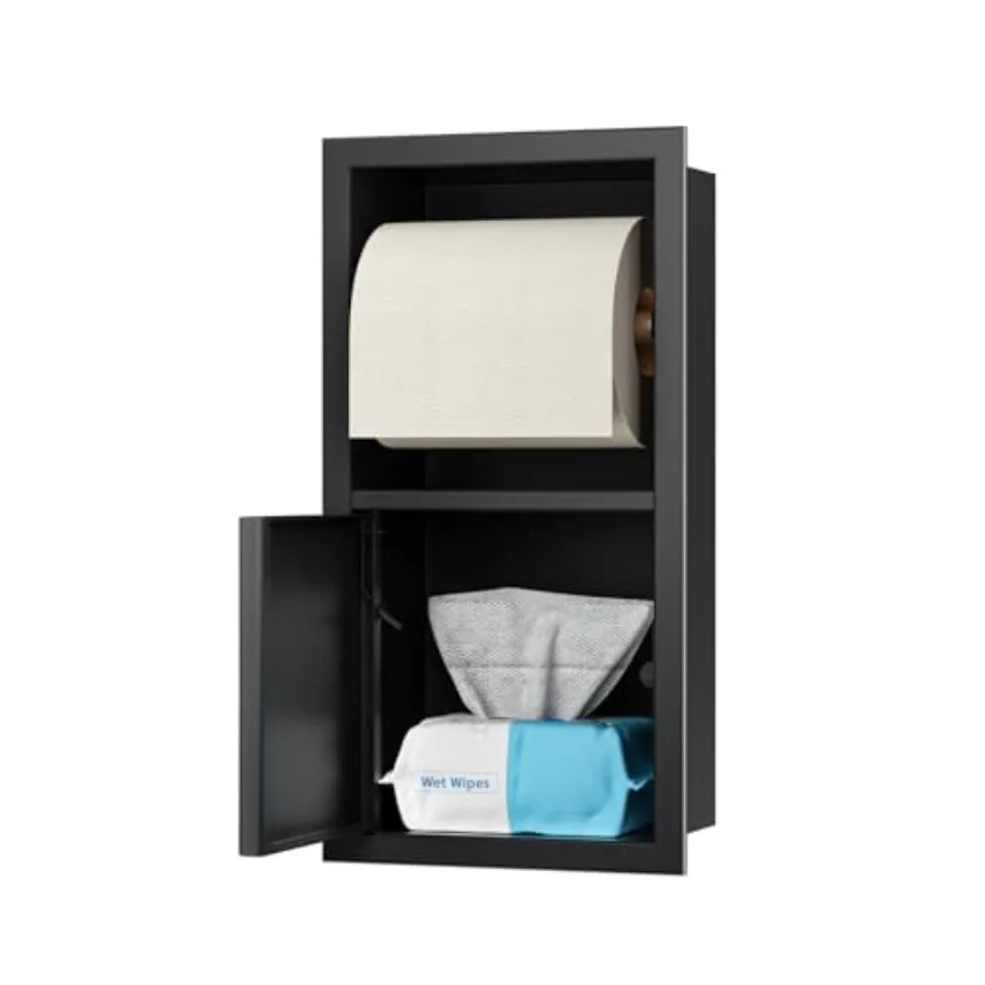 

Toilet Per Holder Hid mpon Storage Holder in l Toilet Roll Holder ed Toilet Niche for Baroom Matte Blk