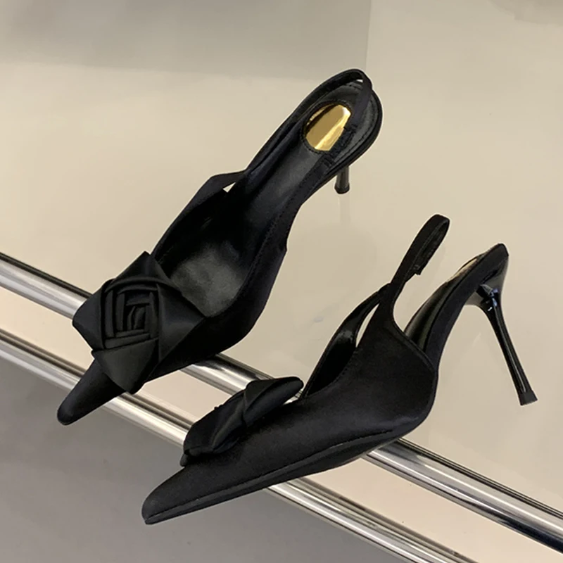 liyke fashion design satin square flower pointed toe slingback sandals women pumps high heels party prom shoes stilettos mujer liyke fashion design satin square flower pointed toe slingback sandals women pumps high heels party prom shoes stilettos mujer