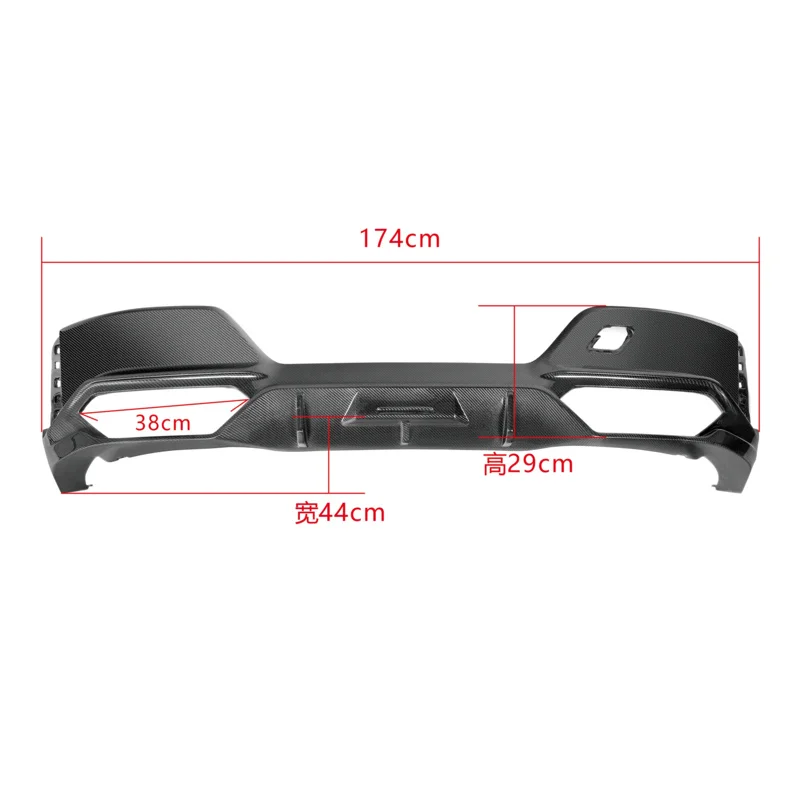 For  G70 7 Series 2023+ 760 Style Carbon Fiber Rear Bumper Diffuser 3PCS Set