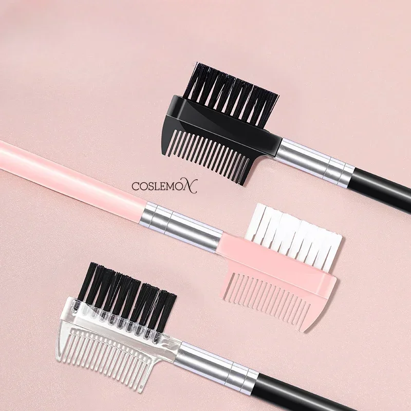 1/2pcs Double Head Eyelash Combs Portable Multifunctional Eyebrow Lash Brush Makeup Grooming Cosmetic Tool for Women Girls