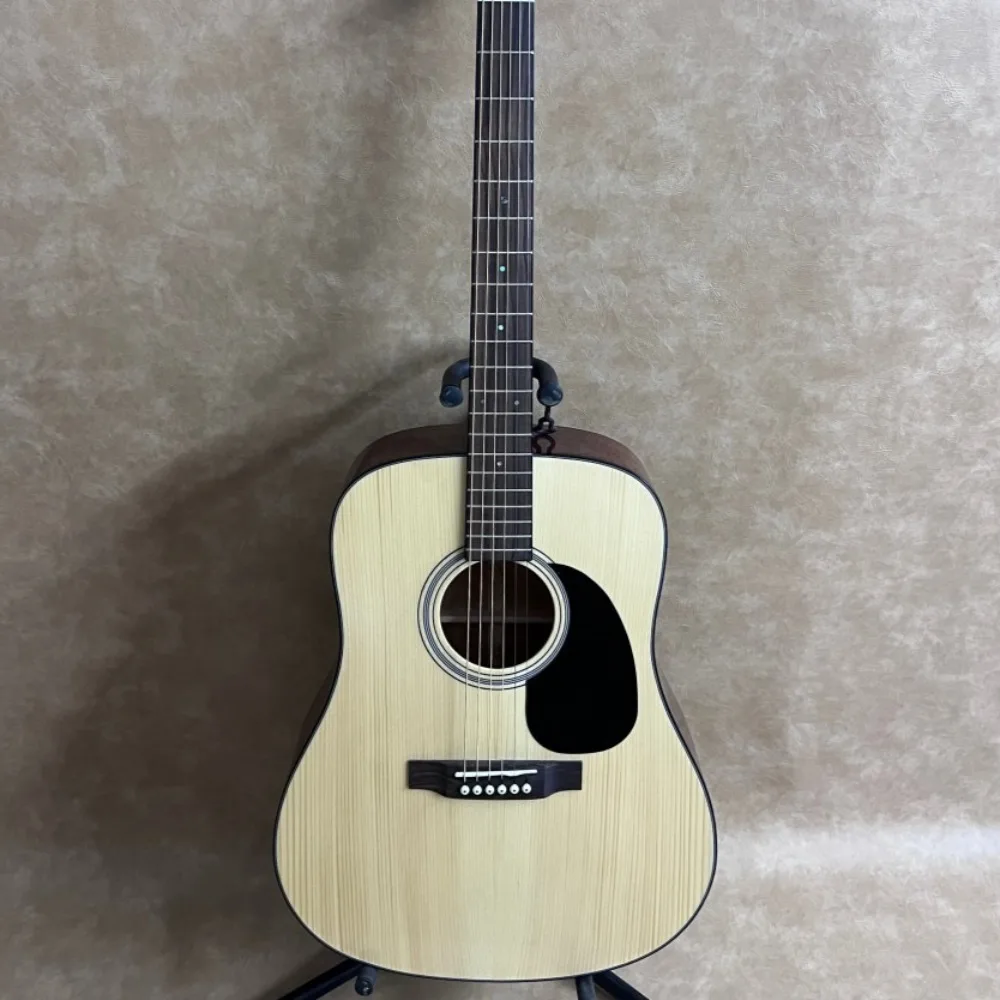 Bestseller Natural 6 String D18 Acoustic Guitar Spruce Body Matte Surface Comfortable String Height for Daily Practicing Beginner Players