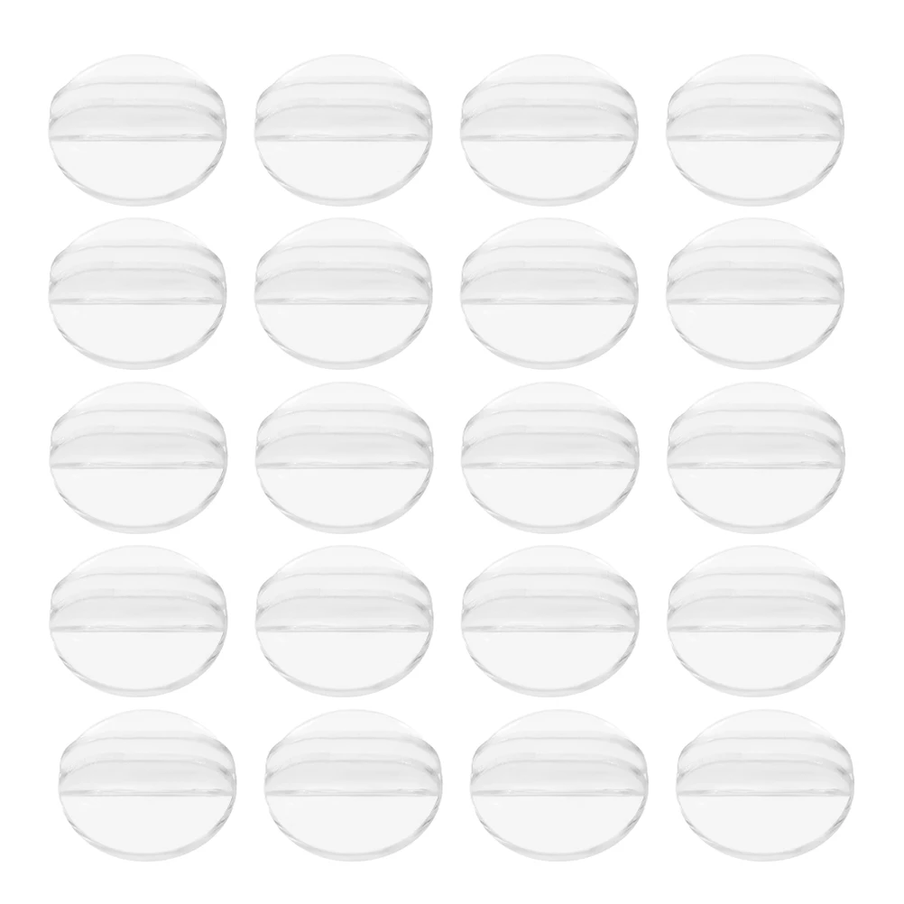 

100pcs Transparent Game Card Holder Round Plastic Stand 20mm Diameter 1 7mm Thickness Stable Desk Accessories Place Card Clips