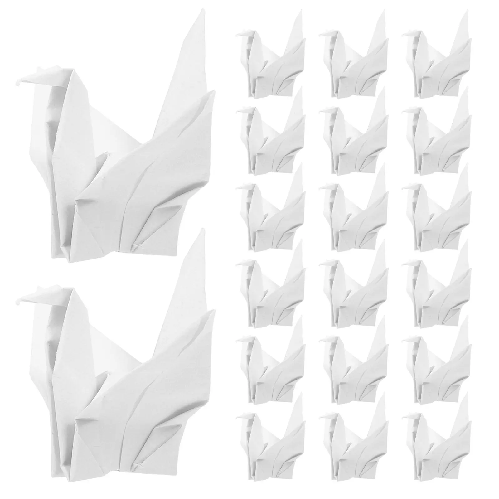 50Pcs Origami Paper Cranes Premade Folding Crane Ornaments for Wedding Party Decor Photography Props Table Centerpiece Crane