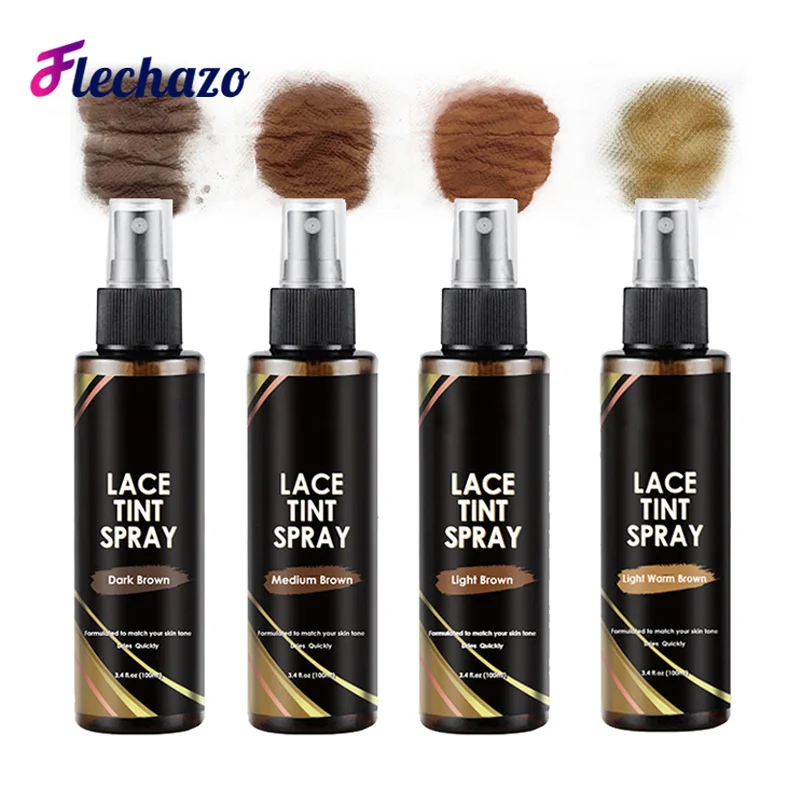 100ml High Quality Lace Tint Spray Waterproof Brown Natural Wigs Frontal Lace Tint For Different Skin Types Hair Color Dye