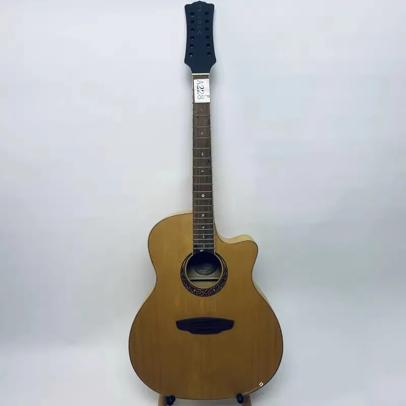 

A228 Unfinished 12 String Acoustic Guitar Kits Genuine Luna Electric&Acoustic Guitar MUS GAC12 Spruce+Flamed Maple Unfinished