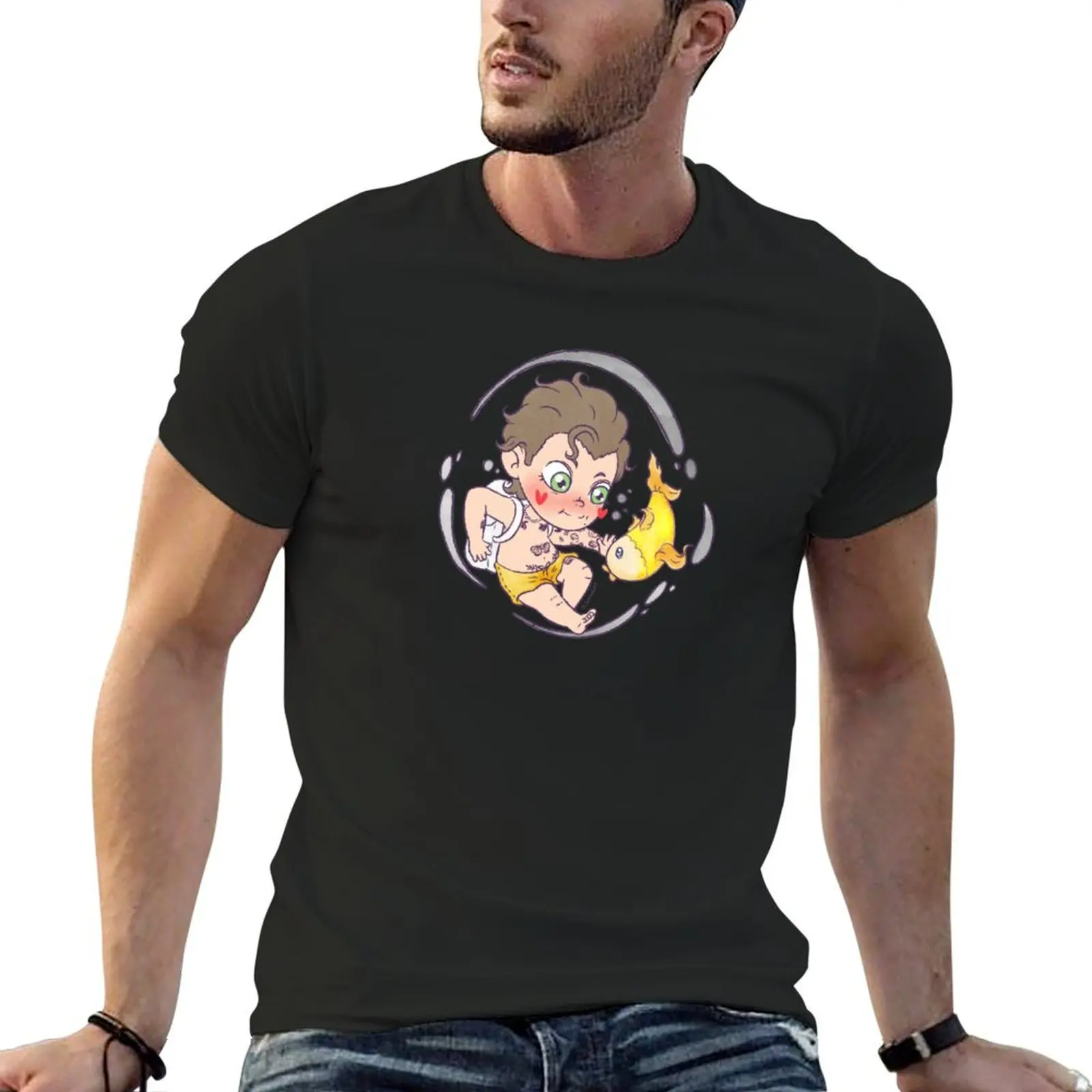 

Harry and the fish T-Shirt heavyweights customs man clothes designer shirts t shirt men