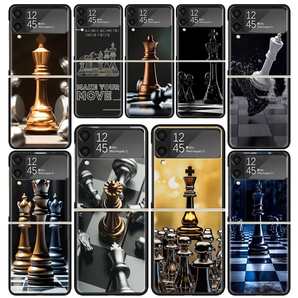 Competitive Chess Game Phone Case For Samsung Galaxy Z Flip6 Flip4 Flip5 Flip3 Cases Z Flip 6 3 4 5 5G Back Cover Shell Fundas G